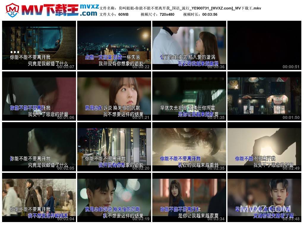 莫叫姐姐-你能不能不要离开我_国语_流行_YE900731